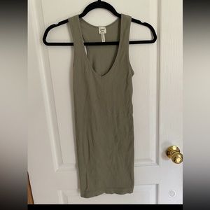 Olive green Sunday Best Ribbed Dress